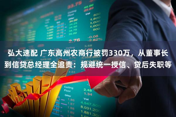 弘大速配 广东高州农商行被罚330万，从董事长到信贷总经理全追责：规避统一授信、贷后失职等